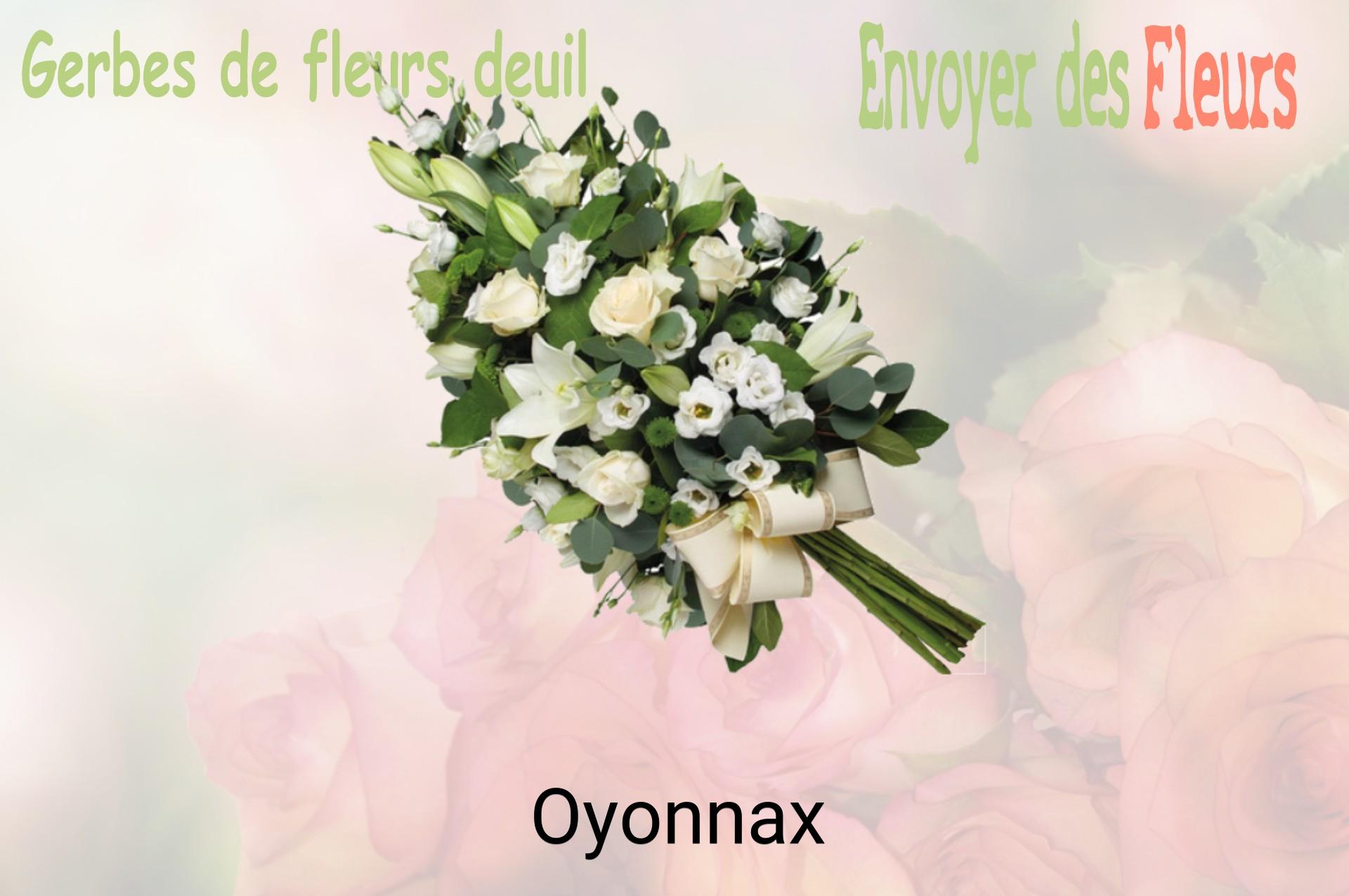 Gerbe de fleurs de deuil livrée à Oyonnax
